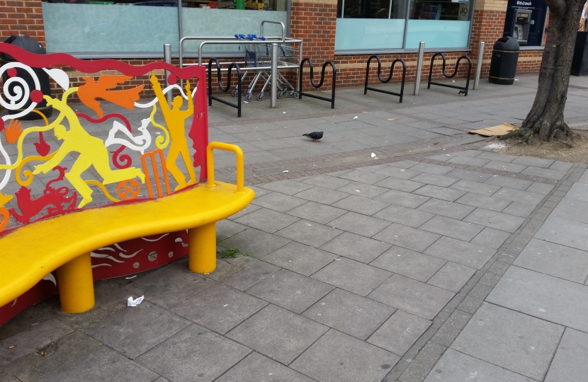 Litter outside Tesco on Ansell Rd corner