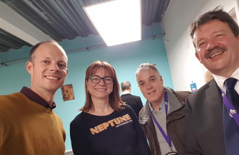 Dan Watkins at the Opening of the Neptune Co-Working Hub in Herne Bay