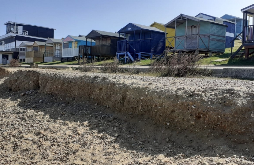 Beach erosion at Tankerton Slopes