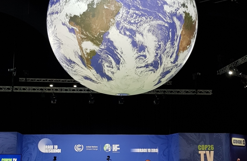 COP26 Blue Zone Globe