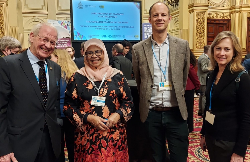 Dan Watkins and CCAP Team at COP26 Glasgow City Chambers