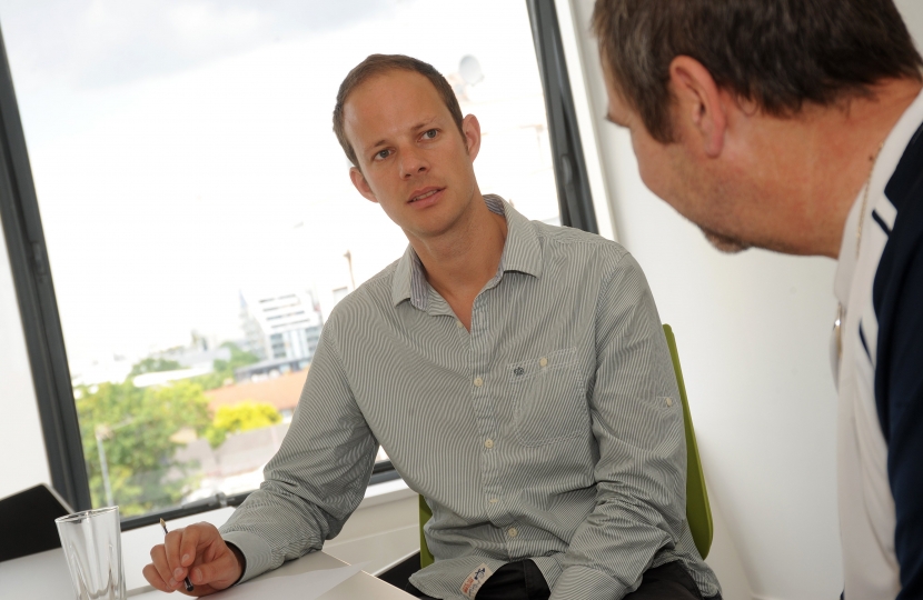 Dan volunteering at the CDG charity for long-term  unemployed