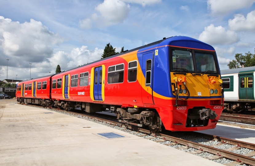 The heavily refurbished class 456 train