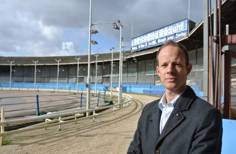 Dan at the Dog Track