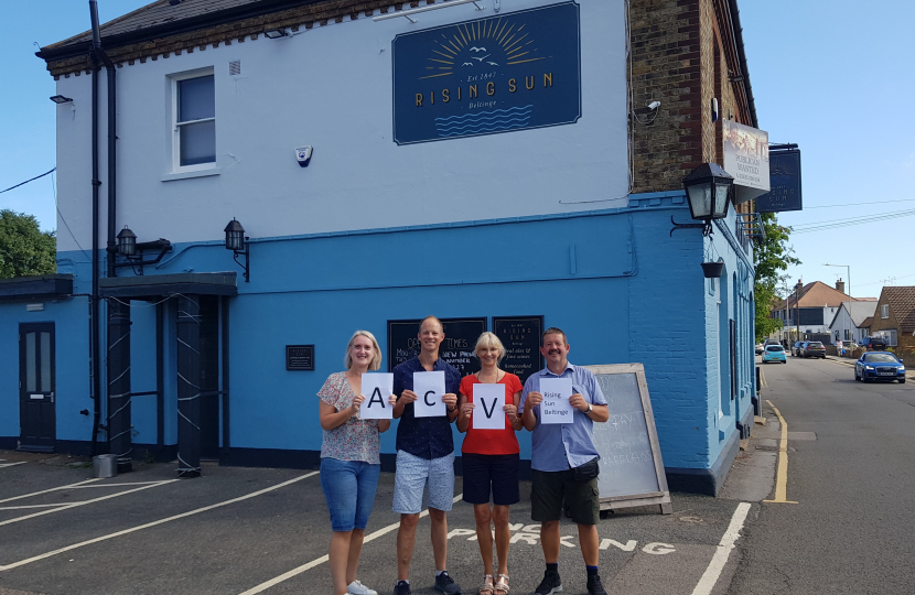 Conservatives campaigning to save the Rising Sun pub in Beltinge