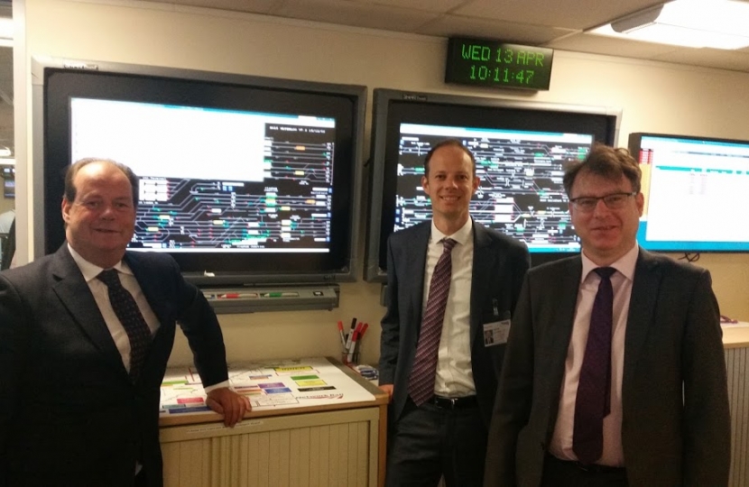 Inside operations centre at Waterloo station