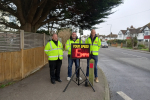 Volunteers and Kent Police man a speed-recording station