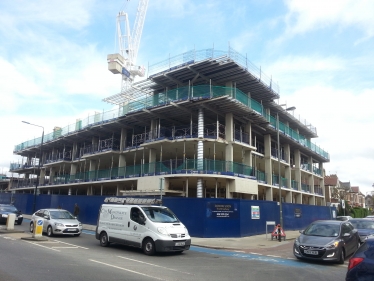 New flats being built on Tooting High Street and Trevelyan Road