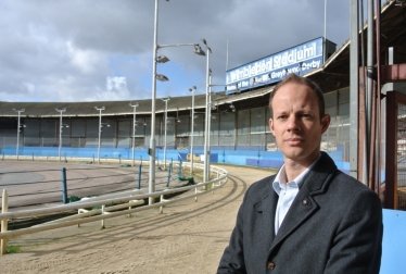 Dan at the Dog Track