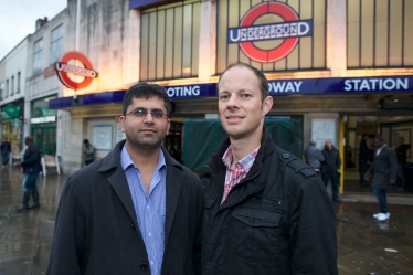 Dan Meeting Local Residents Outside Tooting Broadway