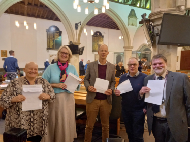 Herne Bay Conservatives Councillors with the Parking Petition at the Guildhall